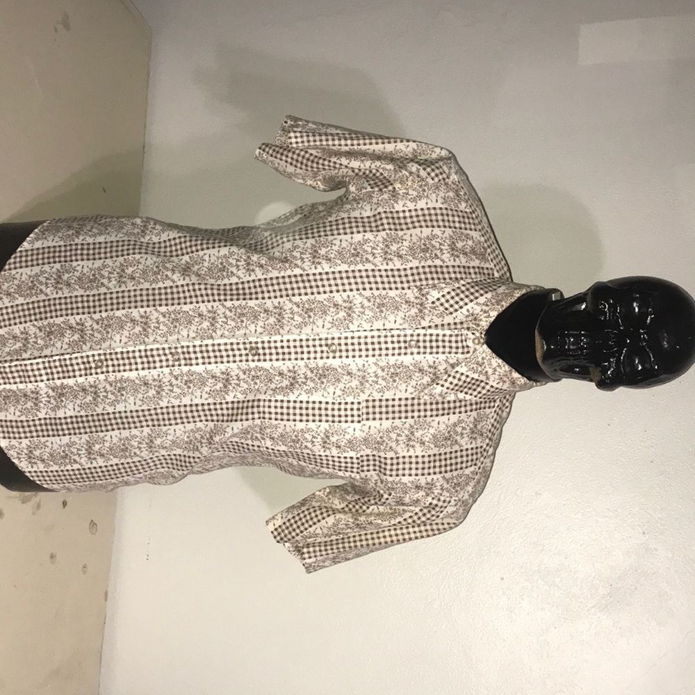 Men's Beige Patterned Shirt Jacket